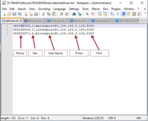 Format của các tài khoản