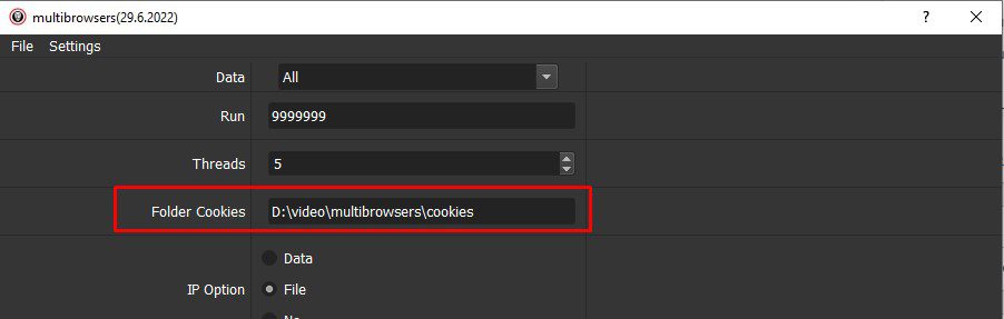 Copy link đường dẫn thư mục cookies vào phần mềm Multibrowser