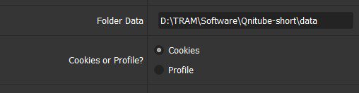Chọn cookies hoặc profile phù hợp
