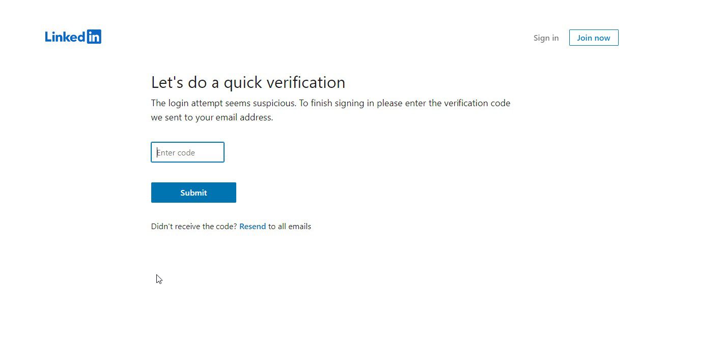 Nhập code để đăng nhập - Phần mềm LinkedIn Automation