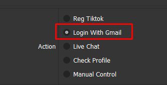TikTok Live Chat Bot - Login with gmail