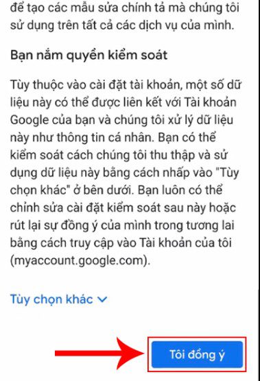 Hoàn tất đăng ký tài khoản Gmail 