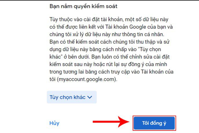 Hoàn tất tạo tài khoản Gmail mới