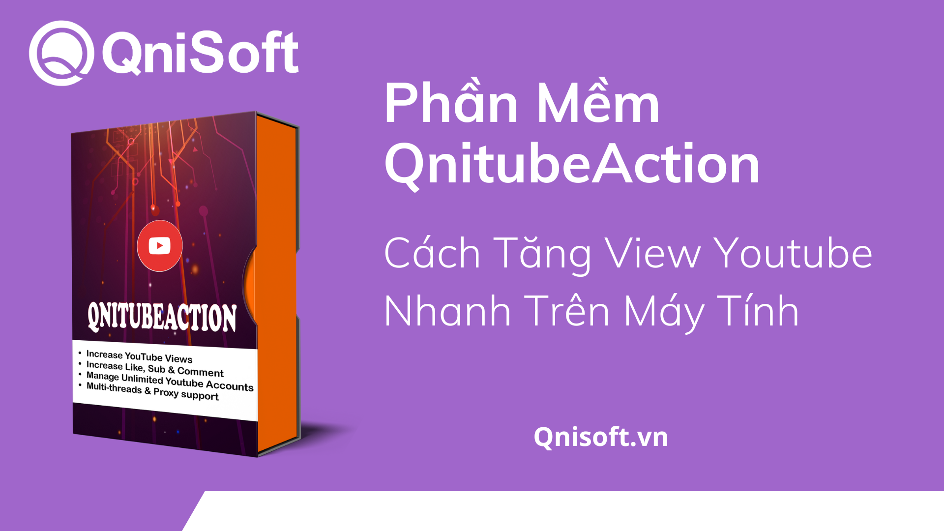 Phần mềm QnitubeAction - Cách tăng view Youtube nhanh trên máy tính